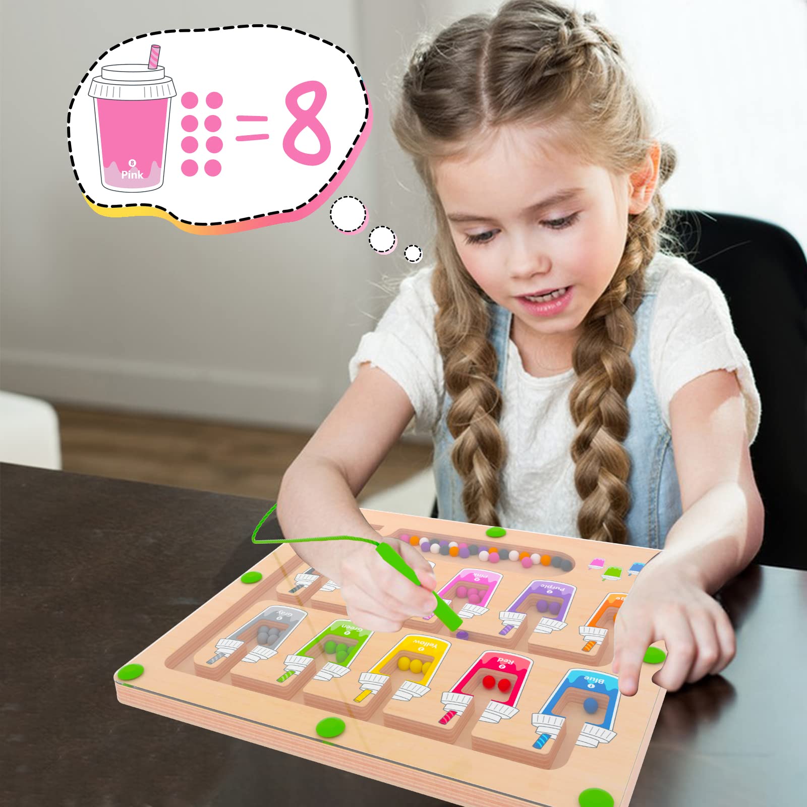 MTYOKILN Magnetic Color and Number Maze