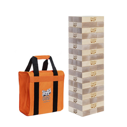 Giant Wooden Block Tower Game Hardwood Stack Set