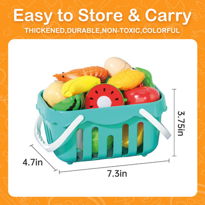 130-Piece Kids Kitchen Pretend Play Cooking Set