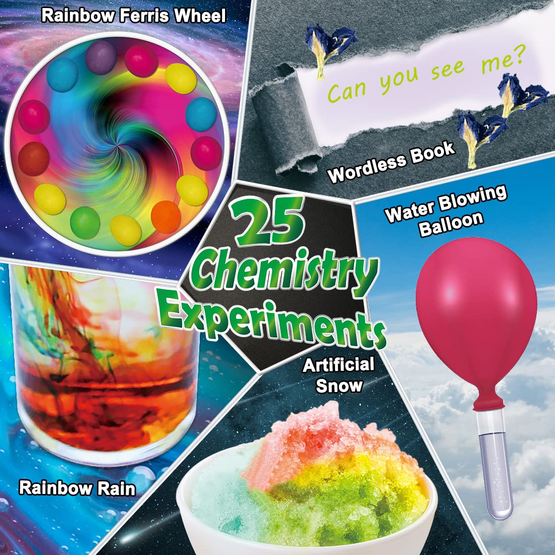 UNGLINGA 210 Experimets and lab Coat Experiments Science Kit for Kids