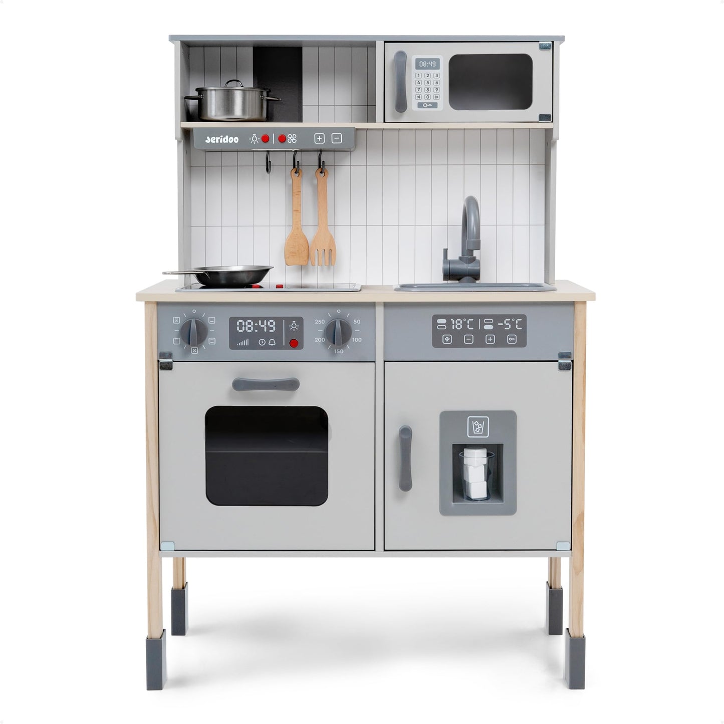 Wooden Kids Play Kitchen Set with Accessories