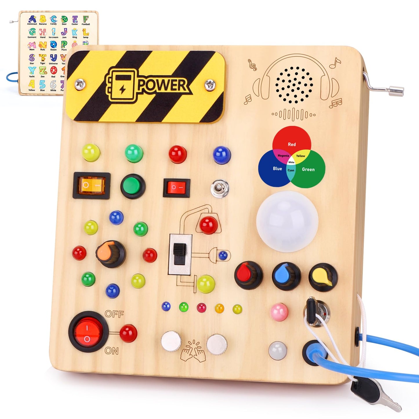 Montessori Busy Board Sensory Activity Toy Toddlers