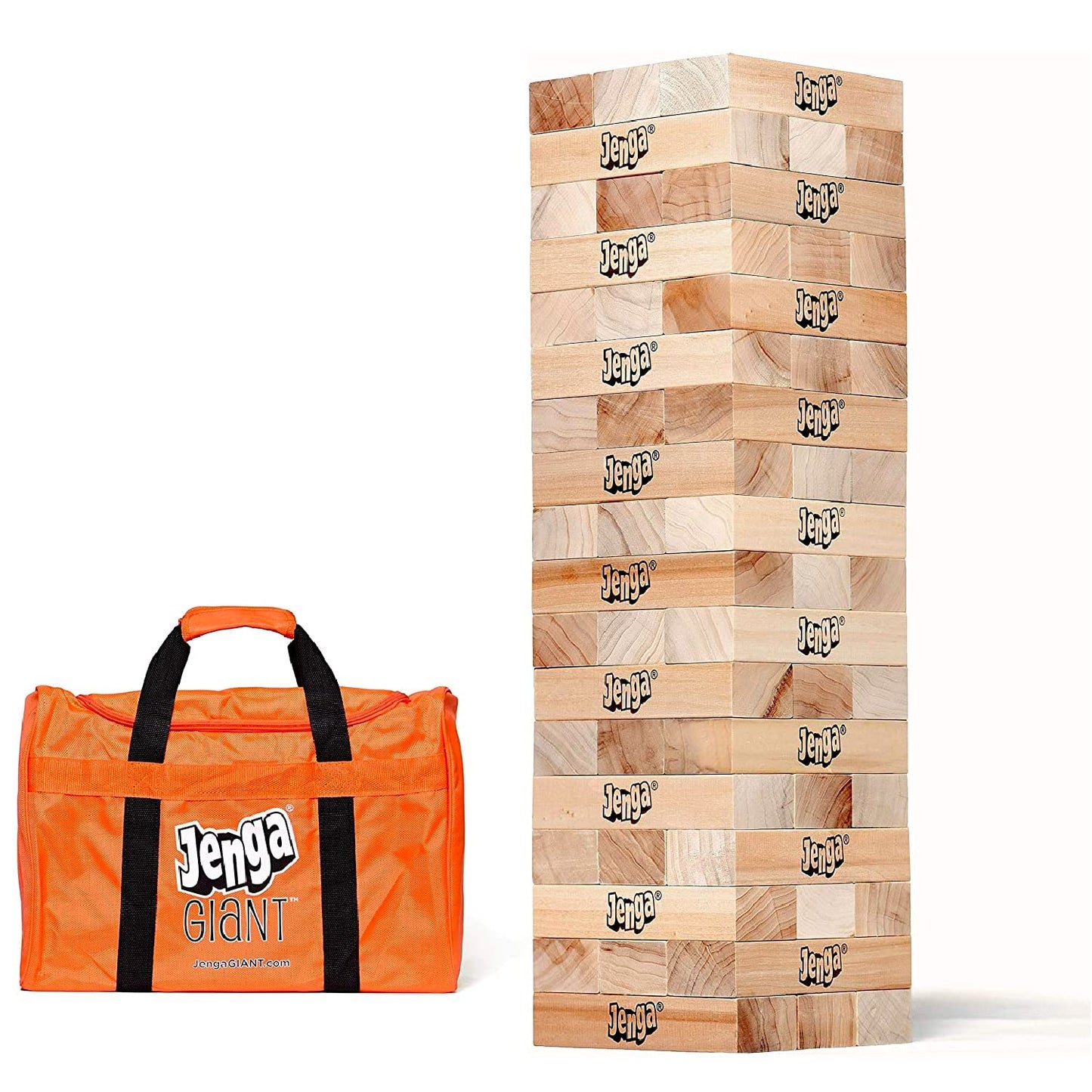 Giant Wooden Block Tower Game Hardwood Stack Set