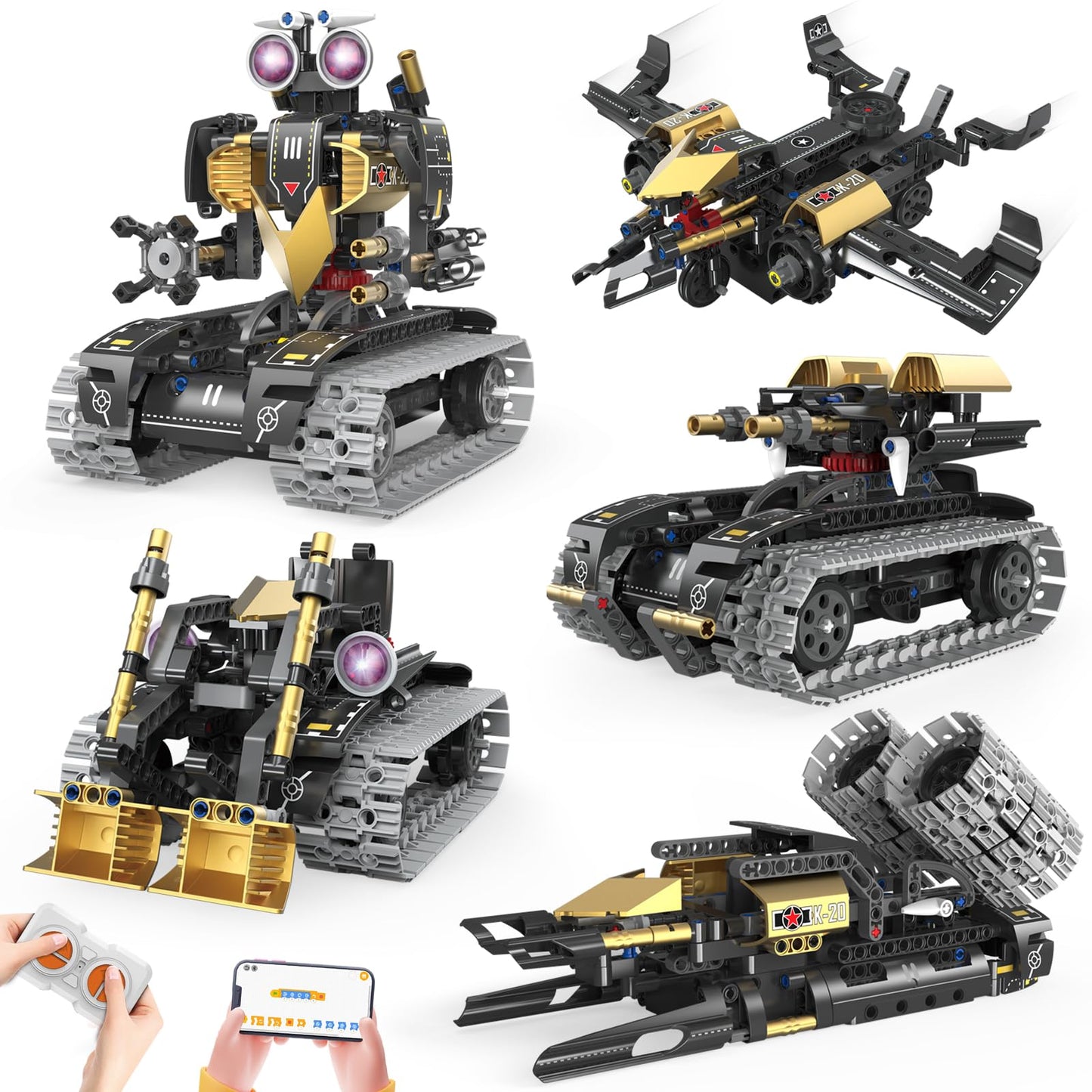 STEM Robot Building Kit App Remote Control Coding Toy