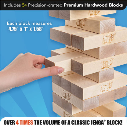 Giant Wooden Block Tower Game Hardwood Stack Set