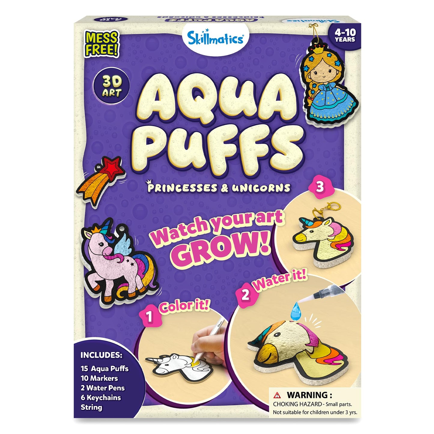 Kids 3D Aqua Puffs Mess-Free Craft Art Kit STEM Set
