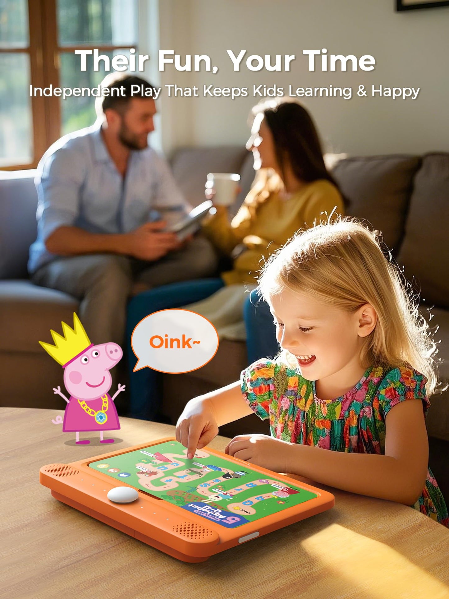 Screen Free Learning Pad Alphabet Numbers Kids Toy