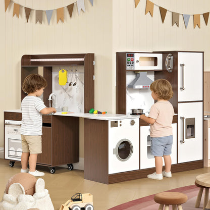 Kids Wooden Corner Play Kitchen Set