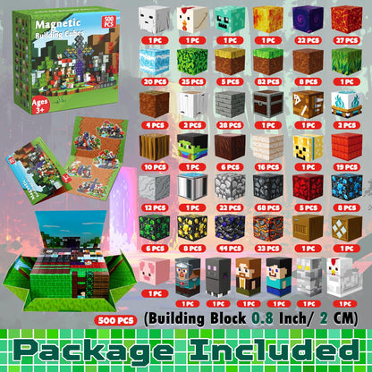 500-Piece Magnetic Building Blocks STEM Set for Kids