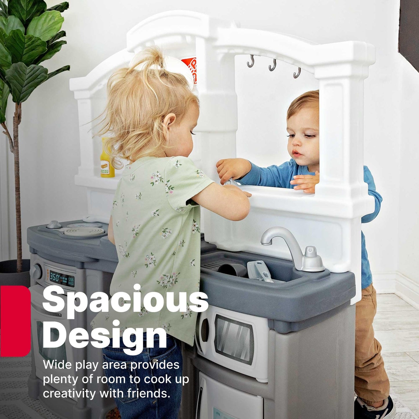 Kids Plastic Kitchen Play Workstation Pretend Set