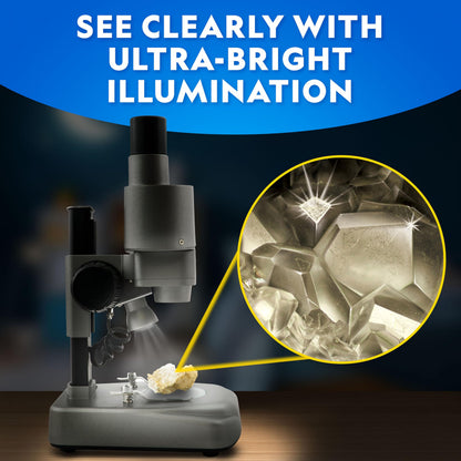Kids Dual LED Microscope Science Kit 35 Slides