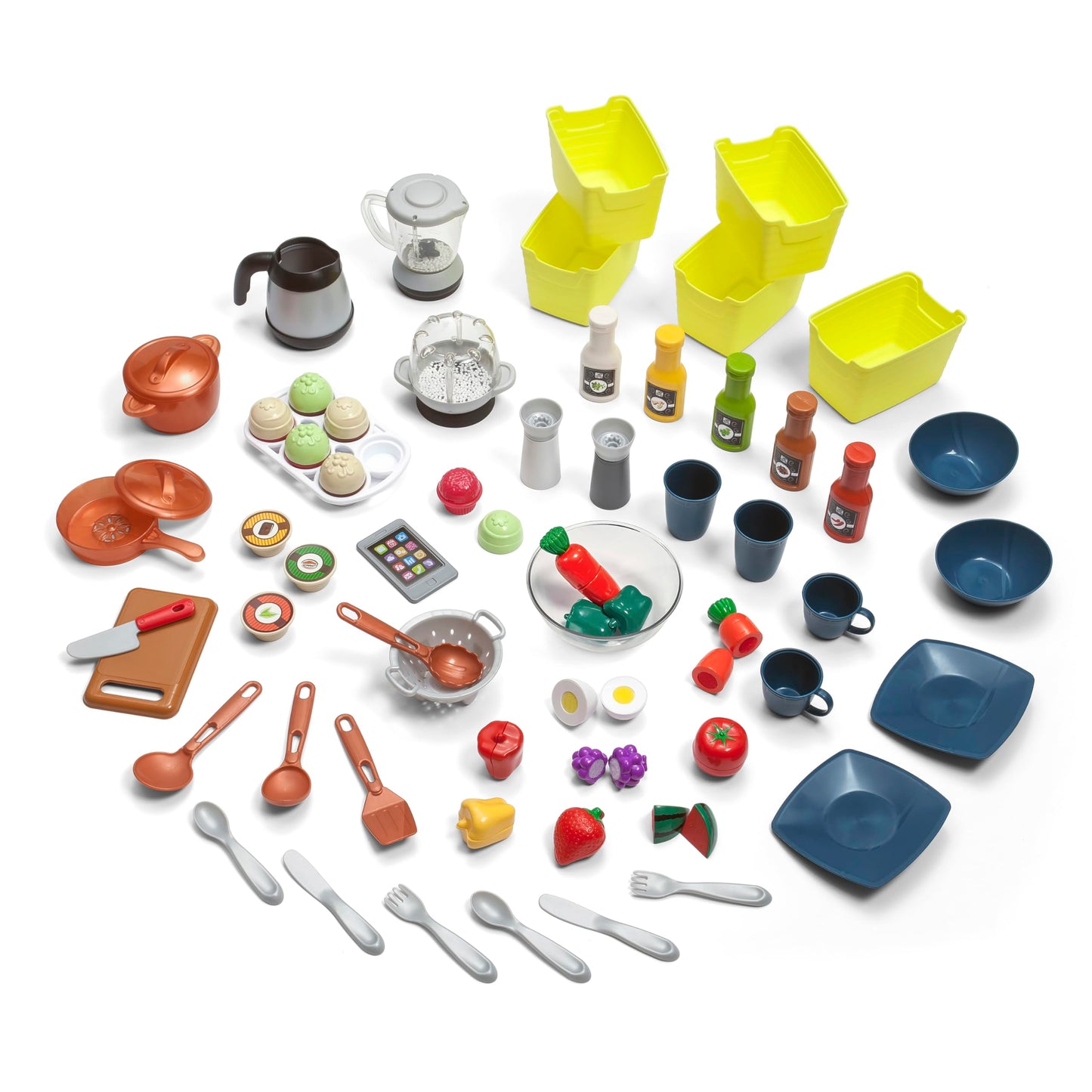 Kids Kitchen Playset 70+ Accessories Pretend Play Set