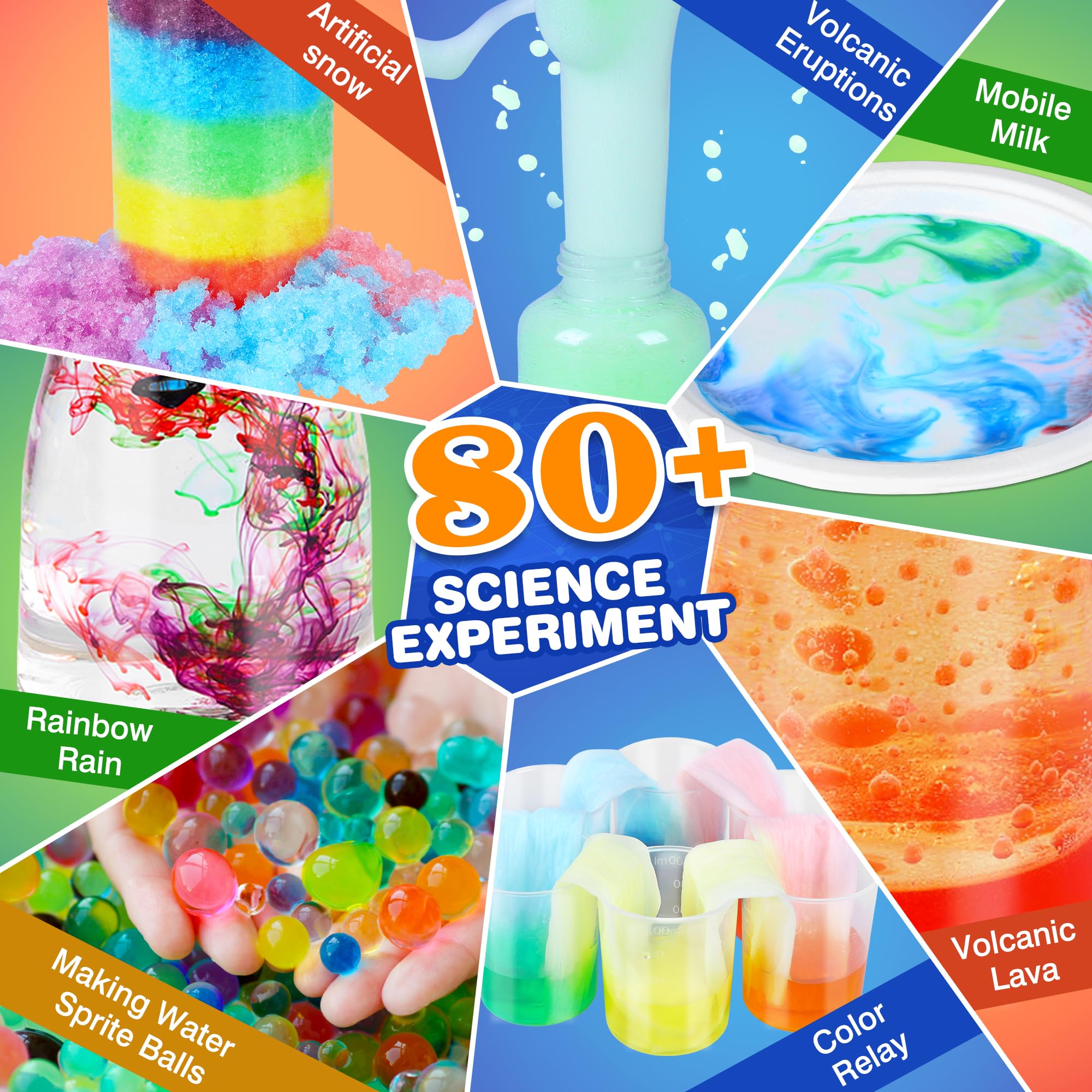 Science Kit for Kids,80 Science Lab Experiments,STEM Educational Learning Scientific Tools,Birthday Gifts and Toys for 6 7 8 9 10 Years Old Boys Girls Kids