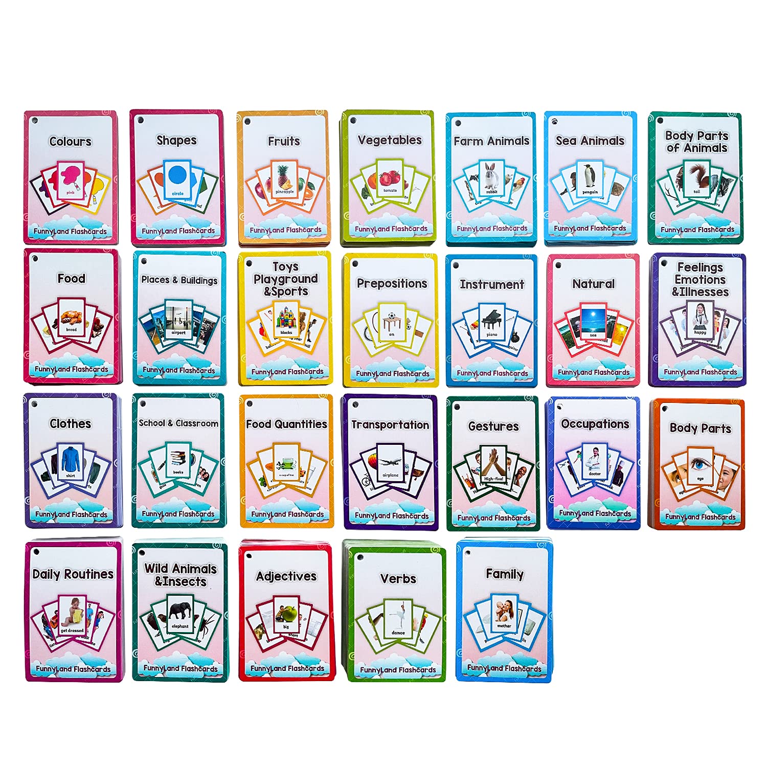 English Flash Cards, English Words Learning, Preschool Homeschool Supplies, Learning Supplies for Kindergarten