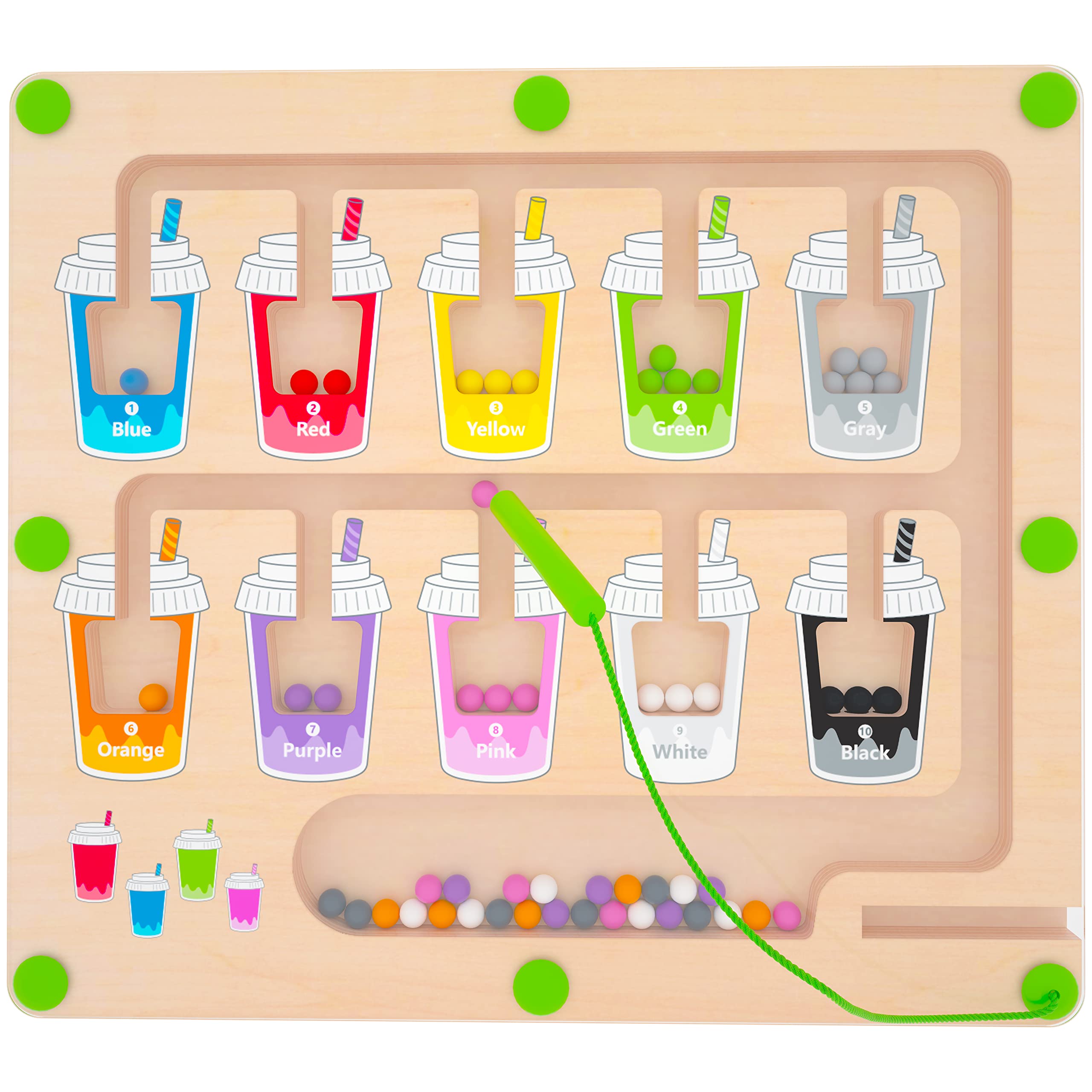 MTYOKILN Magnetic Color and Number Maze