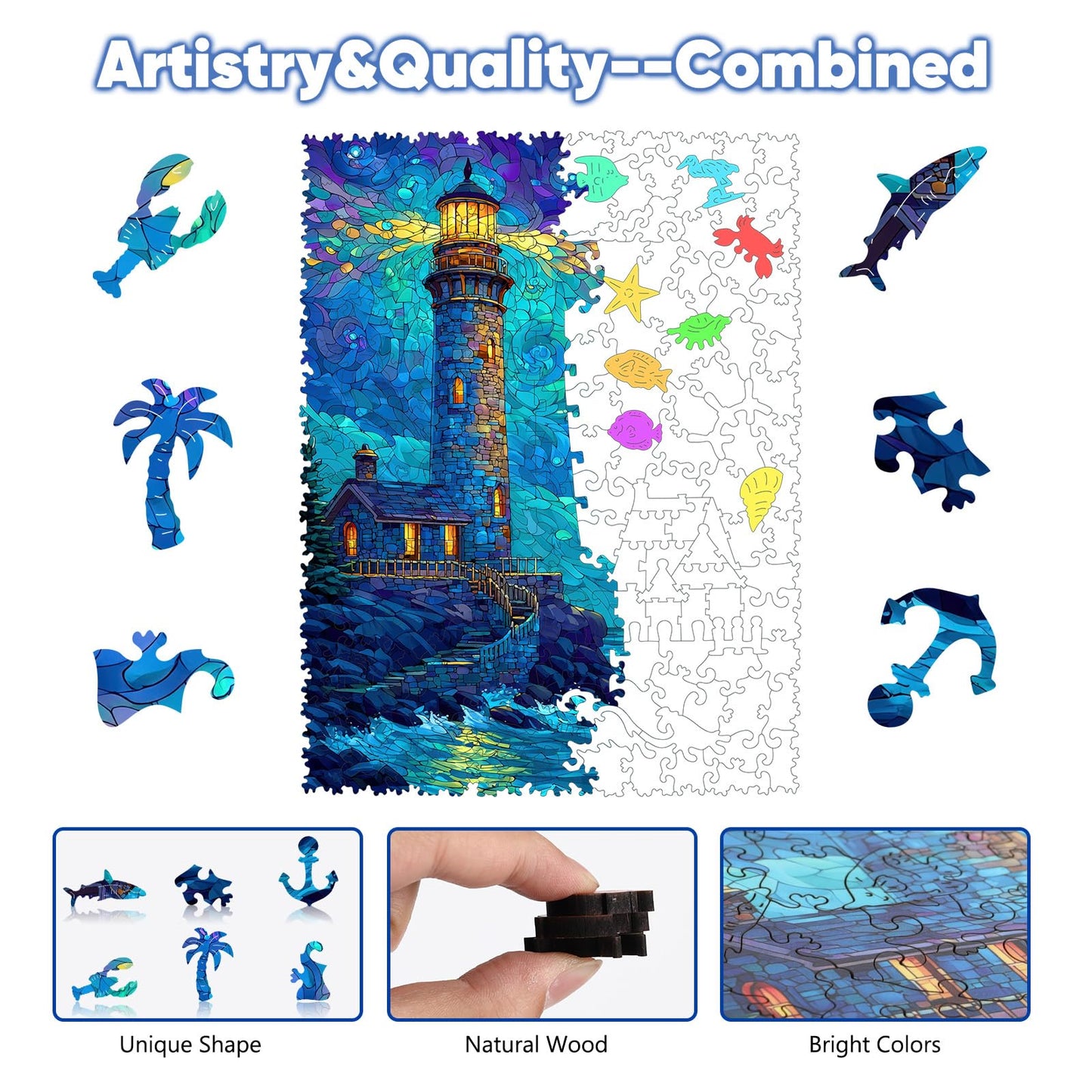 Wooden Nature Jigsaw Puzzle Family 200-500 Pieces Set
