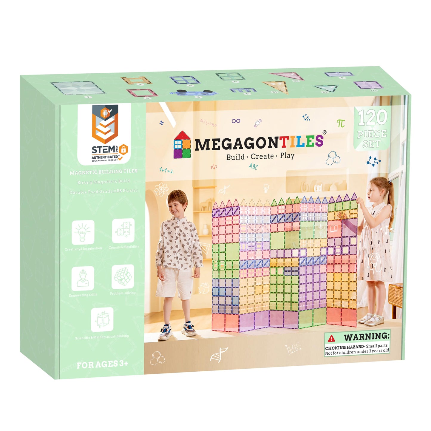 Premium Magnetic Tiles STEM Building Set for Kids