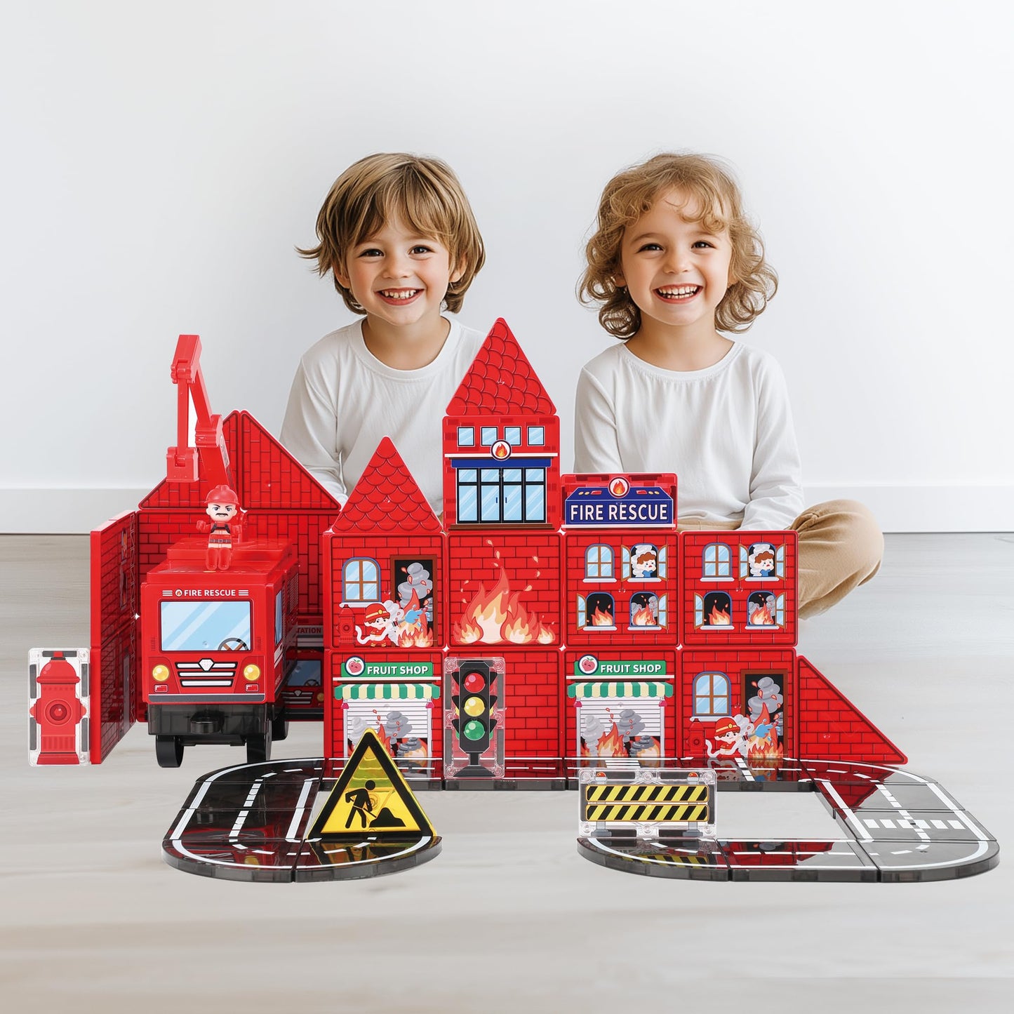 Premium Magnetic Tiles STEM Building Set for Kids
