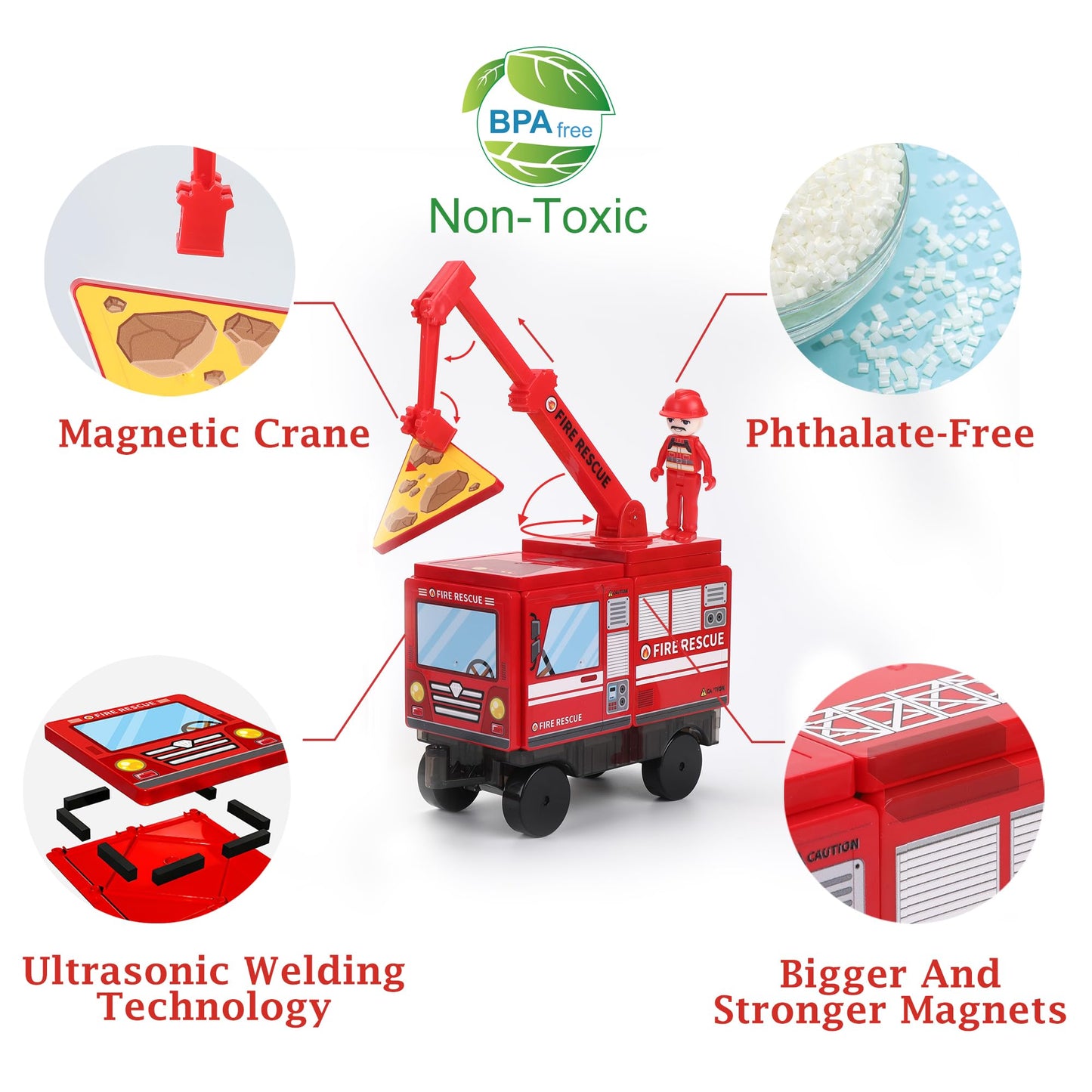 Premium Magnetic Tiles STEM Building Set for Kids