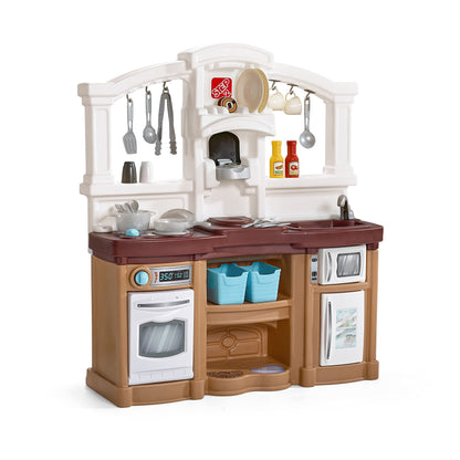 Kids Plastic Kitchen Play Workstation Pretend Set