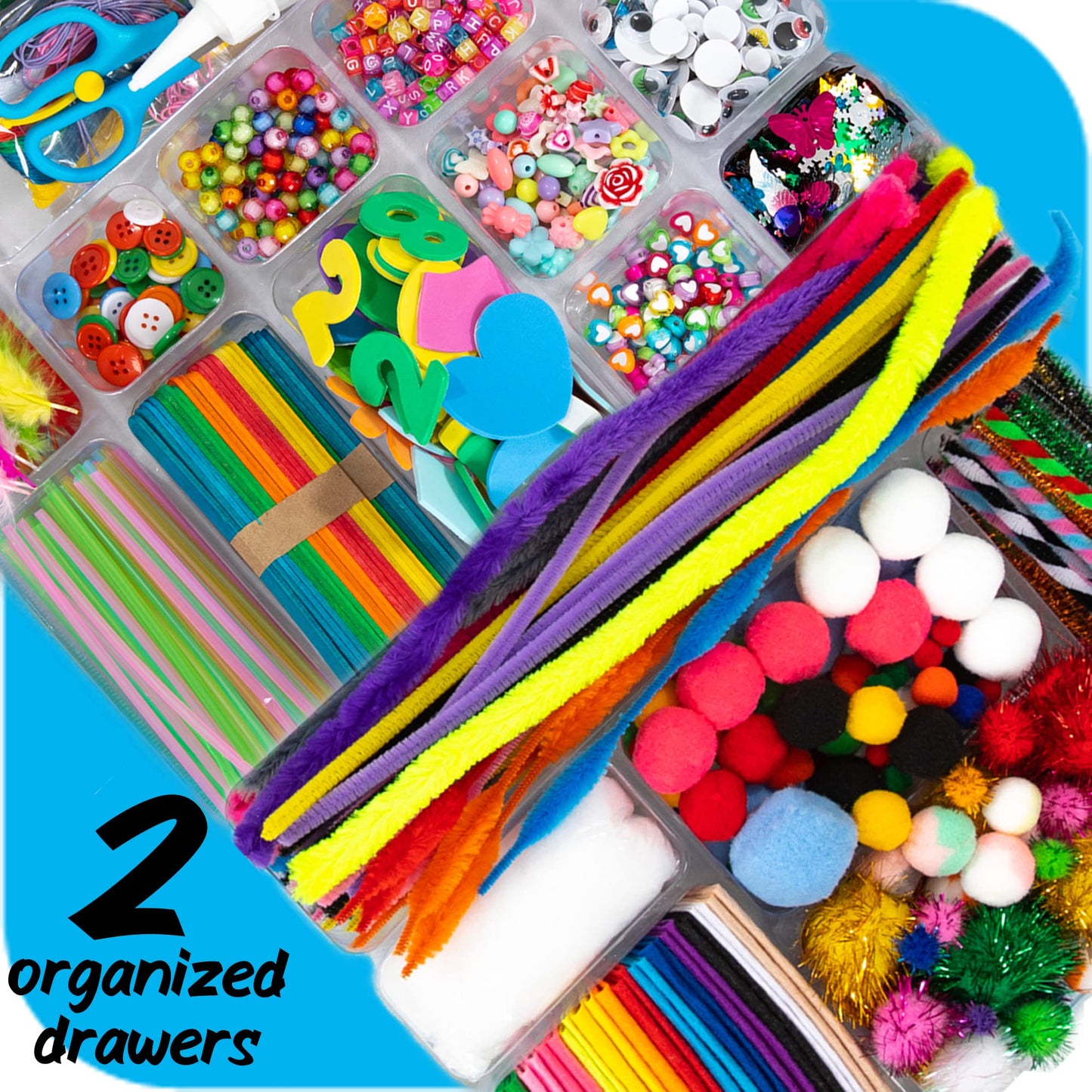 1600+ Pcs Kids Craft Kit DIY Arts & STEM Set