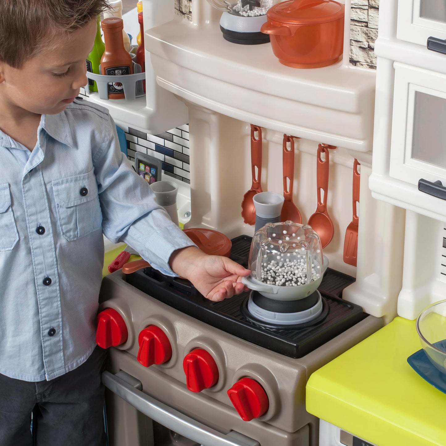 Kids Kitchen Playset 70+ Accessories Pretend Play Set