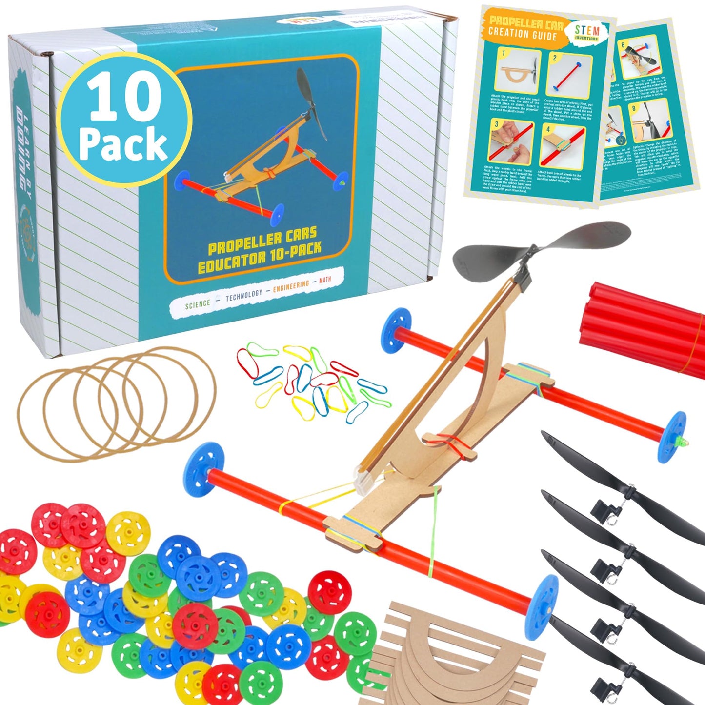 DIY Propeller Car STEM Science Kit for Kids