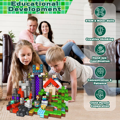 500-Piece Magnetic Building Blocks STEM Set for Kids