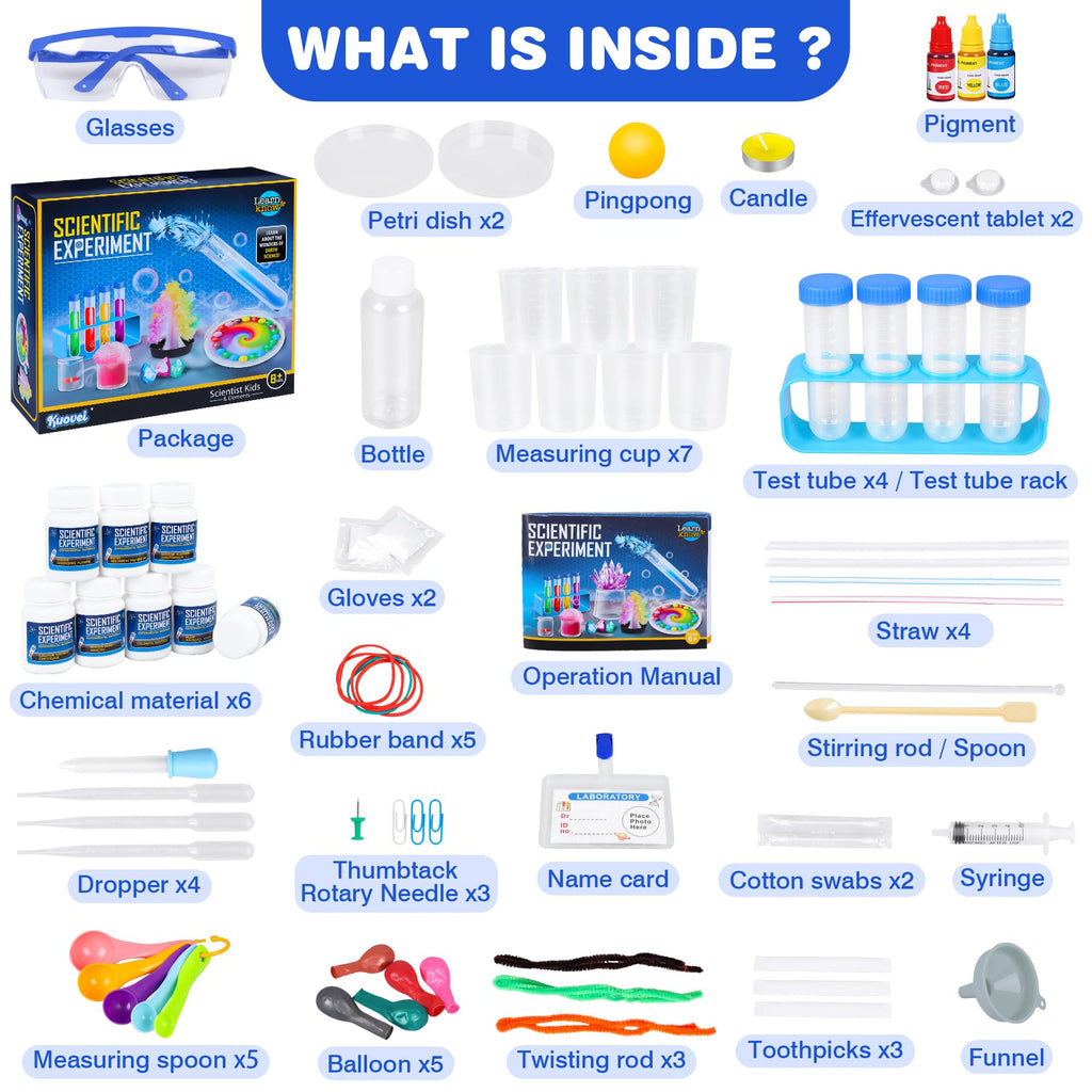 Science Kit for Kids,80 Science Lab Experiments,STEM Educational Learning Scientific Tools,Birthday Gifts and Toys for 6 7 8 9 10 Years Old Boys Girls Kids