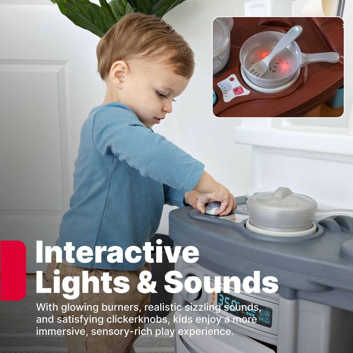 Kids Plastic Kitchen Play Workstation Pretend Set