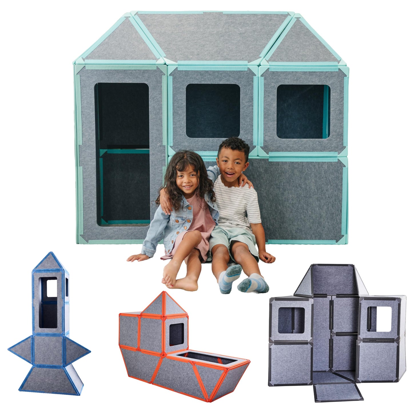 Giant Magnetic Fort Building Panels STEM Set