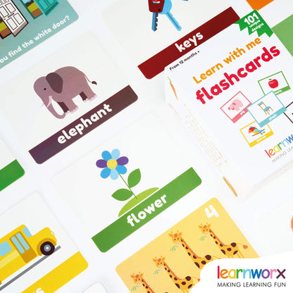 Toddler Flash Cards Objects Numbers Learning Set