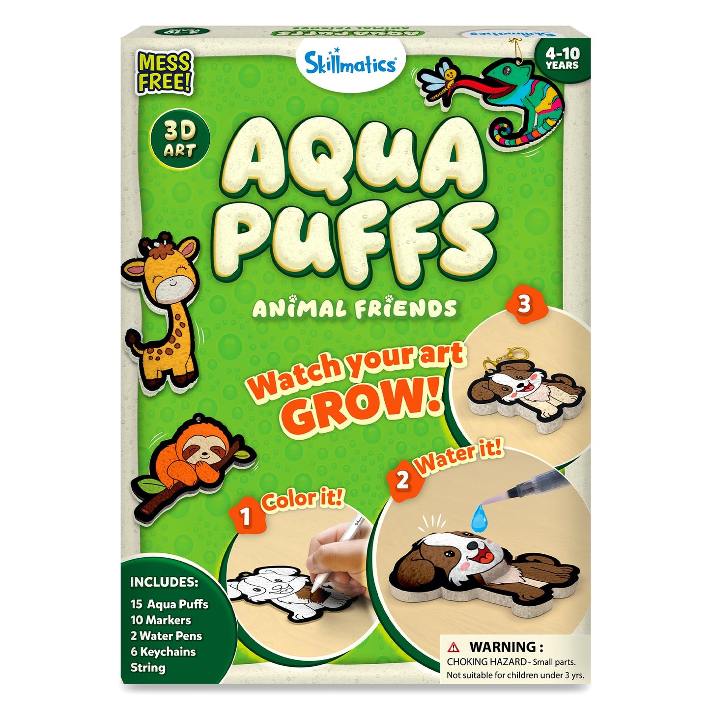 Kids 3D Aqua Puffs Mess-Free Craft Art Kit STEM Set