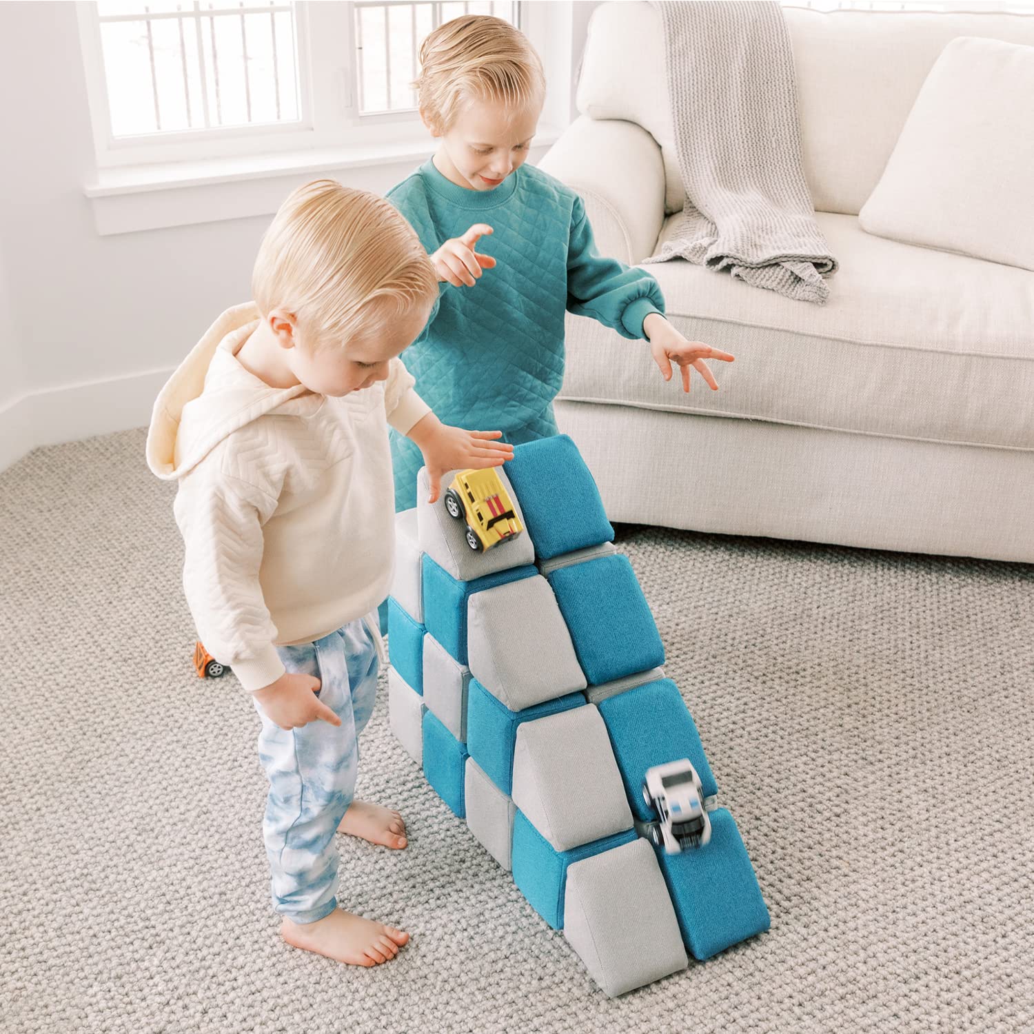 MagnetBlox Magnetic Construction Blocks for Kids, Mega Sets, Multiple Colors