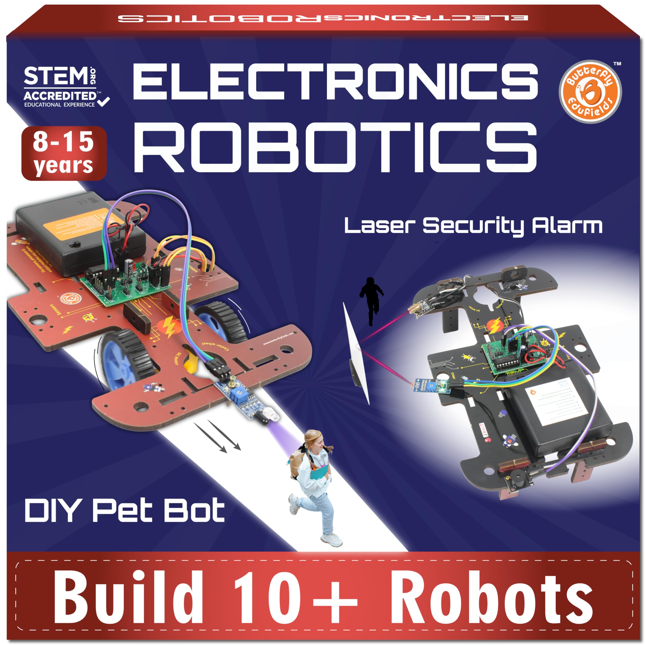 Butterfly Edufields Science and stem Electronic Robot Kits for Kids with Motors