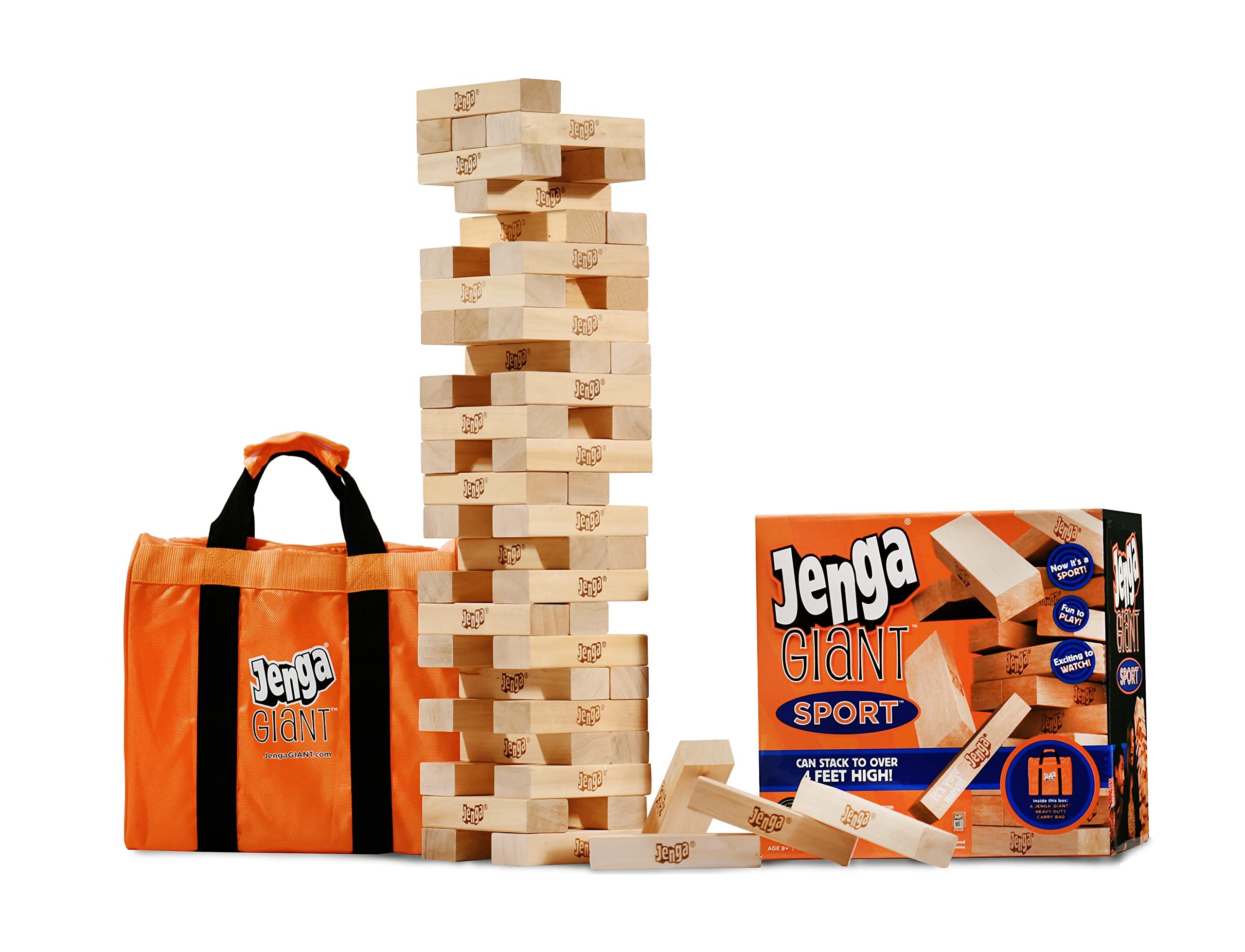 Jenga Giant - Hardwood Blocks - Stacks to Over 5 feet - Officially Licensed