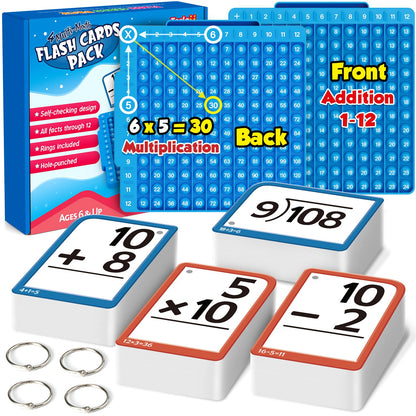 Math Flash Cards Multiplication Division Set Board