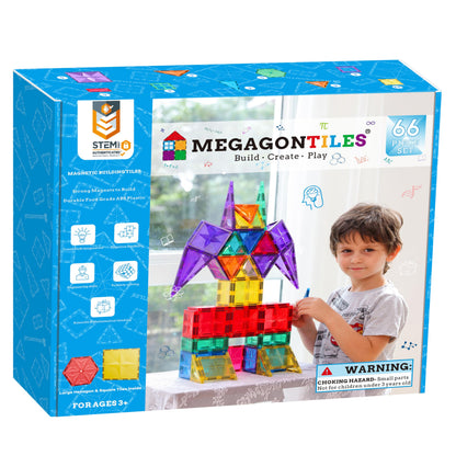 Premium Magnetic Tiles STEM Building Set for Kids