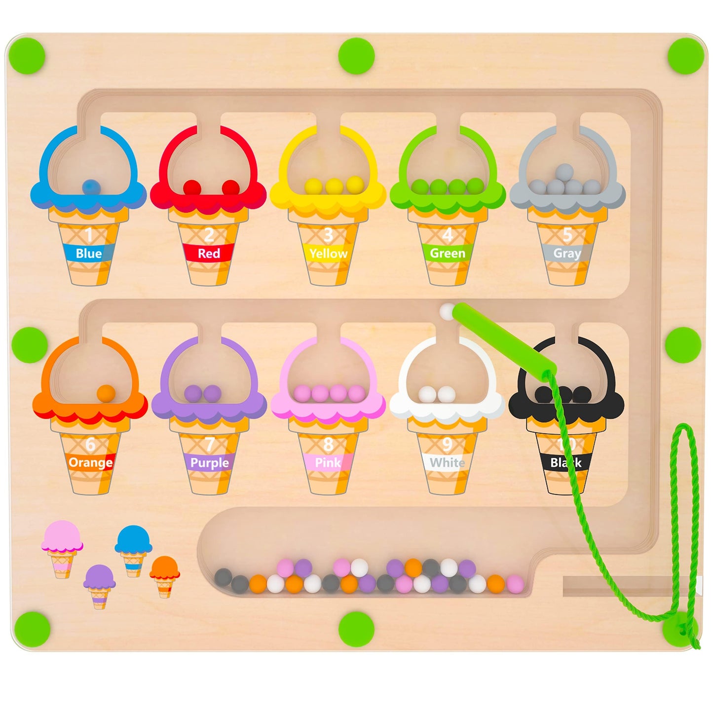 MTYOKILN Magnetic Color and Number Maze