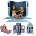 Superspace Giant Magnetic Fort Building Panels - The Big Set, 24 Panels, Life-Size Magnetic Tiles Kids, Build Forts Castles Rockets, STEM Toy Ages 3-10+, Eco-Felt, Indoor & Outdoor