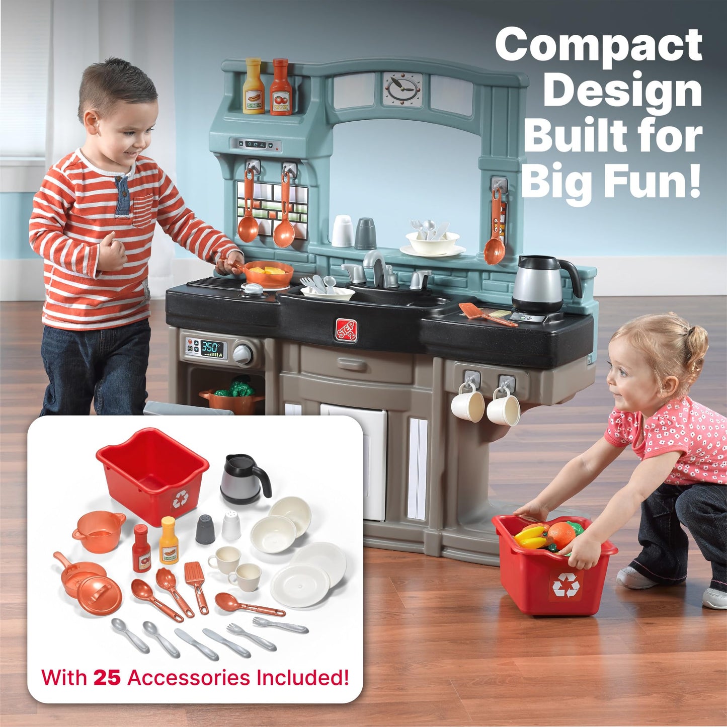 Kids Kitchen Playset with Lights & Sounds Set