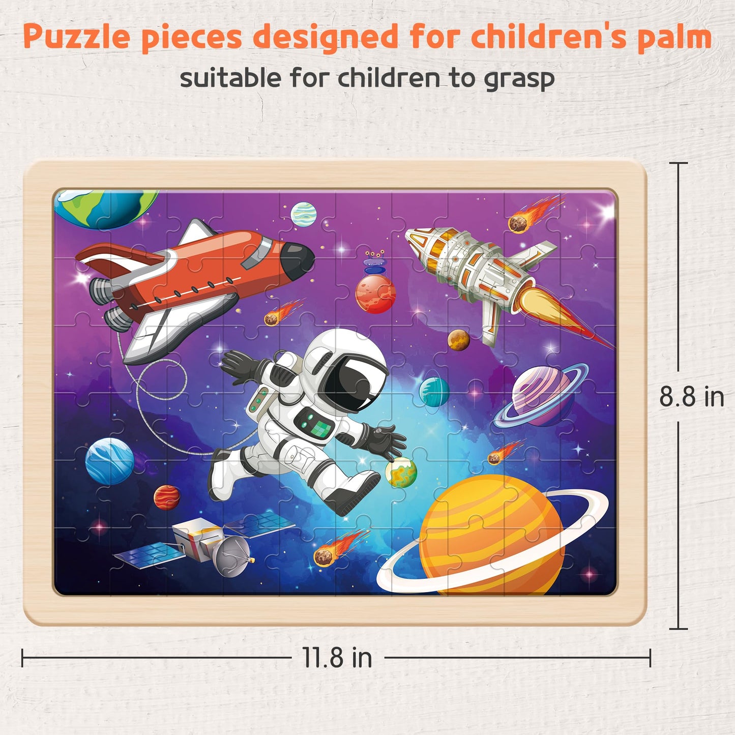 Wooden Jigsaw Puzzle Set 6 Pack Preschool Learning Toy