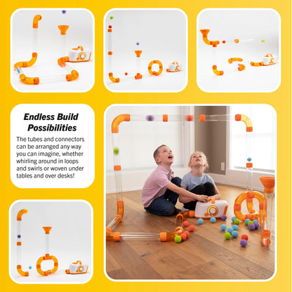 Air-Powered STEM Tube Building Toy Set for Kids