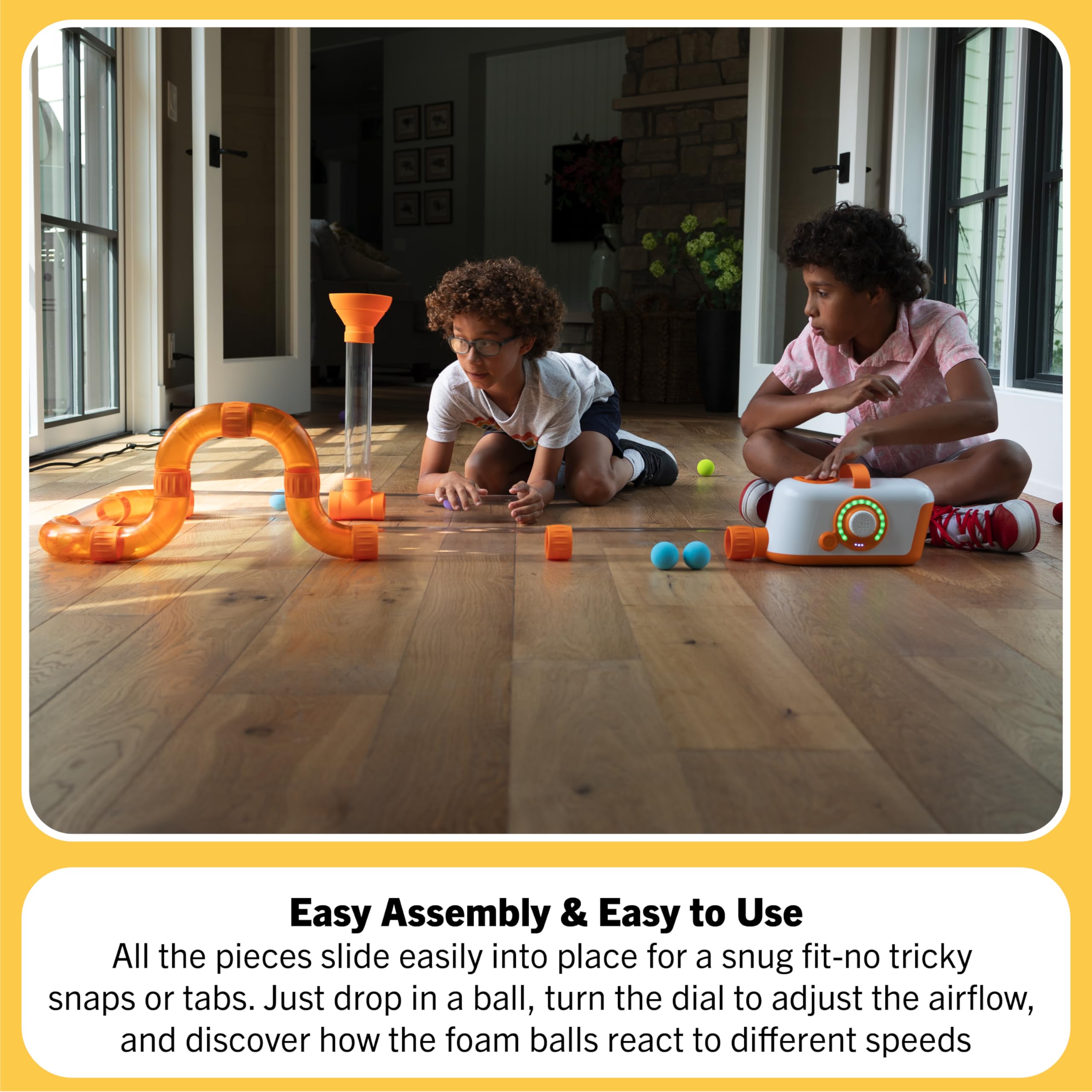 Fat Brain Toys The Original Air Toobz, Air-Powered STEM Building Toys for Kids & Teens, Kids Building Toys, STEM Toys for 3+ Year Old