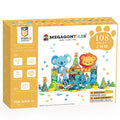 MEGAGONTILES Premium Magnetic Tiles, MEGA Magnet Tiles Set, STEM AUTHENTICATED, Magnetic Blocks, Magnetic Toys, Magnetic Building Blocks, Toddler Boys Girls 3-10 Year Old
