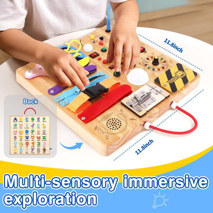 Montessori Busy Board Sensory Activity Toy Toddlers