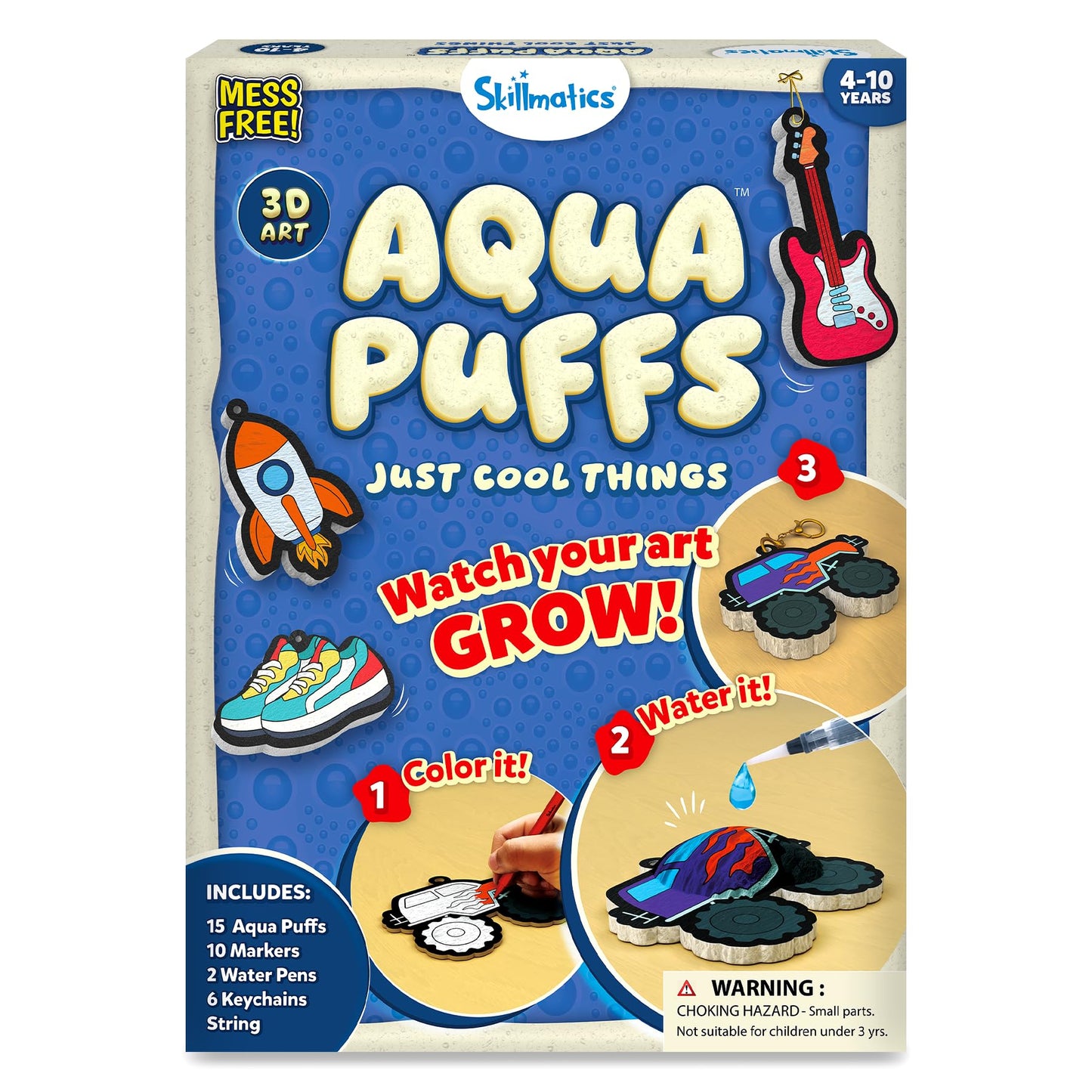 Kids 3D Aqua Puffs Mess-Free Craft Art Kit STEM Set