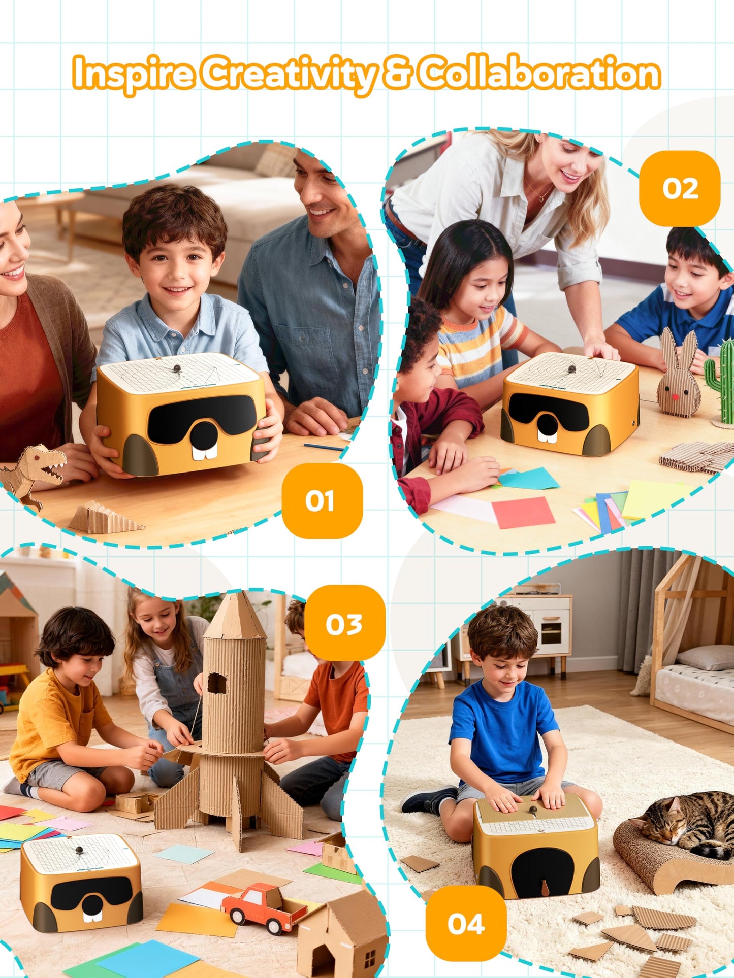 Kids Safe Cardboard Cutter DIY Craft Tool Kit