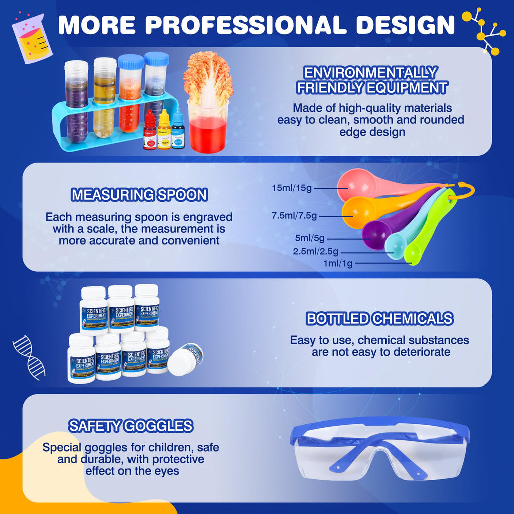 Science Kit for Kids,80 Science Lab Experiments,STEM Educational Learning Scientific Tools,Birthday Gifts and Toys for 6 7 8 9 10 Years Old Boys Girls Kids
