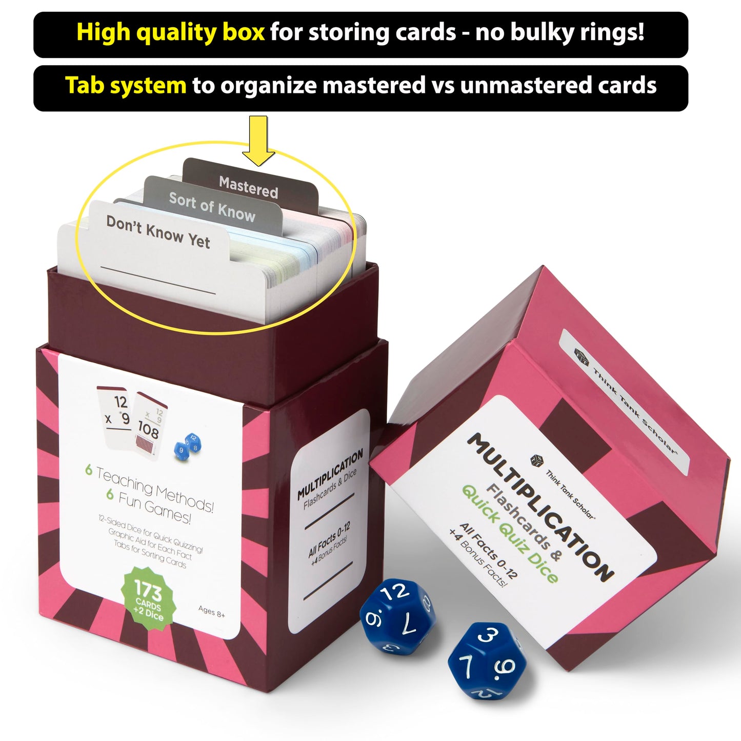 Multiplication Flash Cards 0-12 Jumbo Set 173 Cards